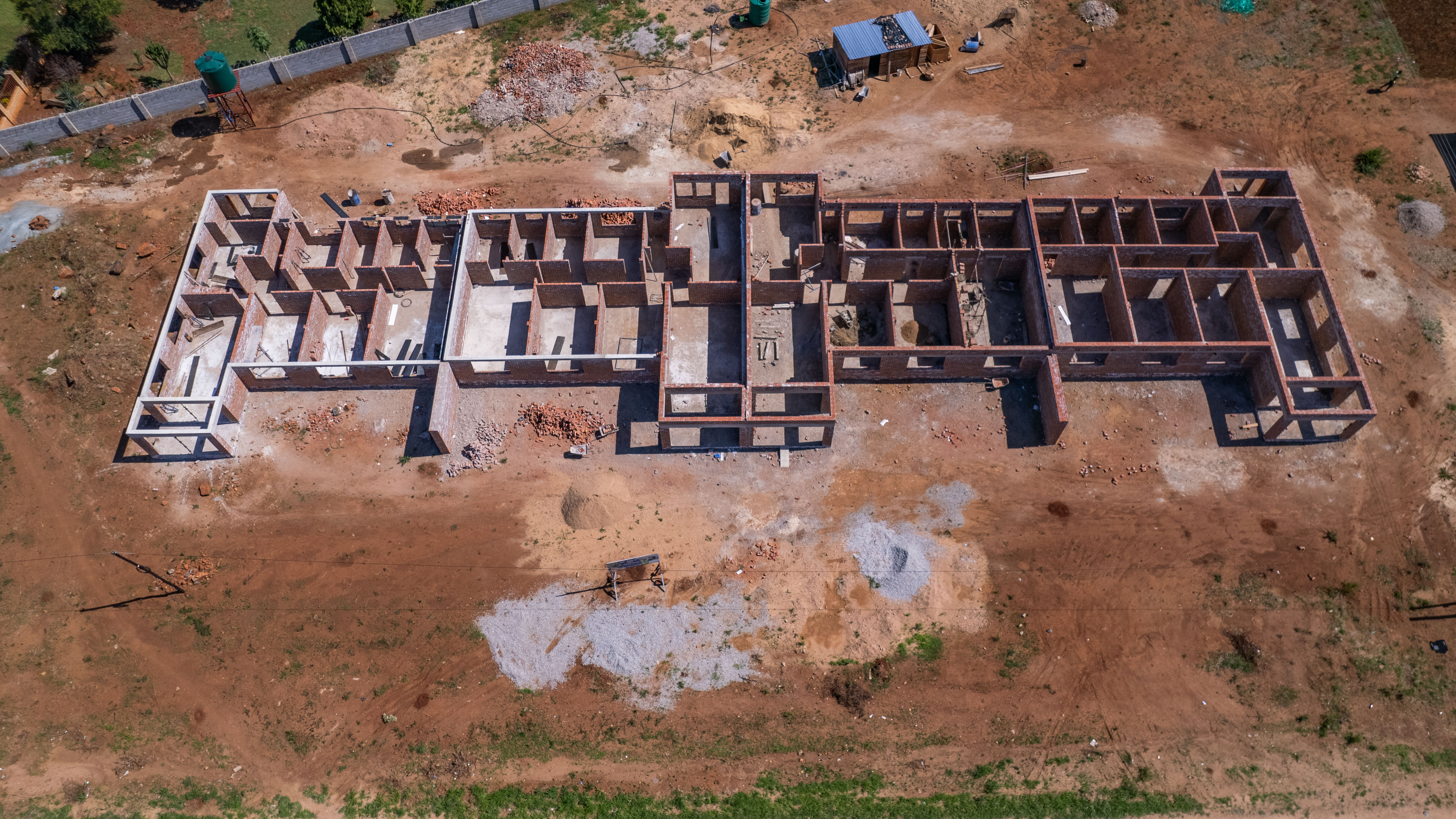 Aerial construction site captured on 2 December 2024